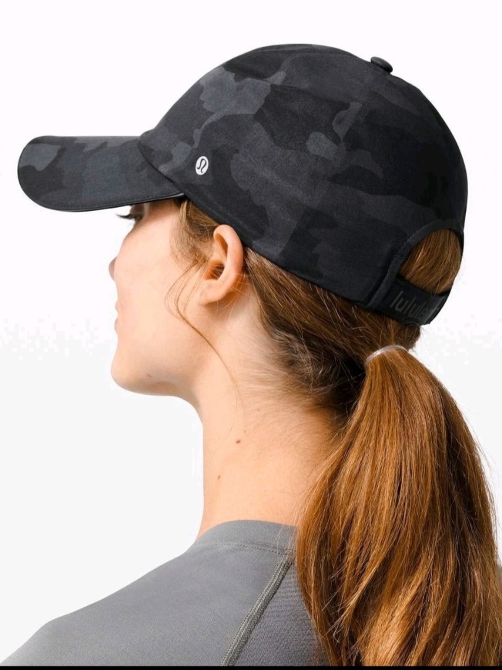 Lululemon Fast and Free Run Hat Heritage 365 Camo Rhino Grey